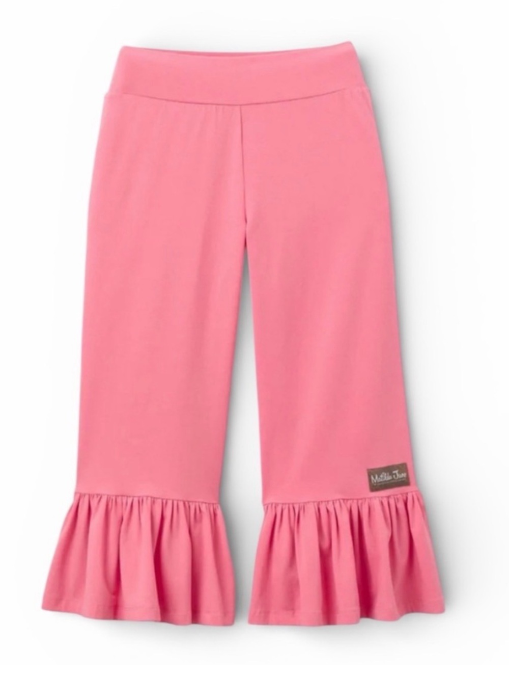 Matilda Jane Coral Pink Ruffle Crop Pants Size  M